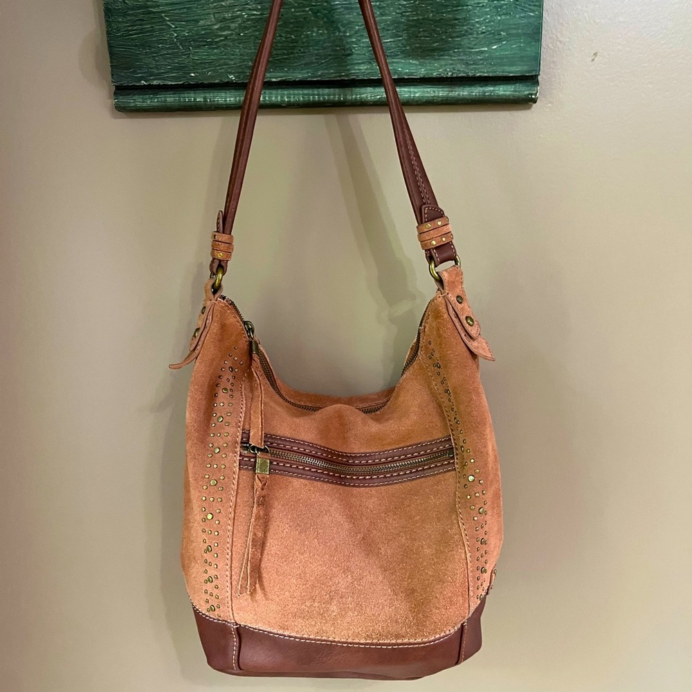The Sak Soft Brown Suede Shoulder Bag